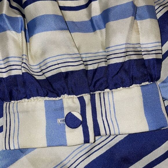 J. Crew collection 100% silk twill stripe tie neck blouse top shirt - Picture 9 of 9